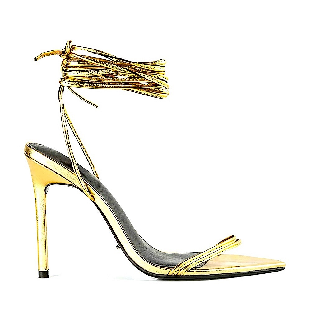 TONY BIANCO Millie Gold Foil Heels